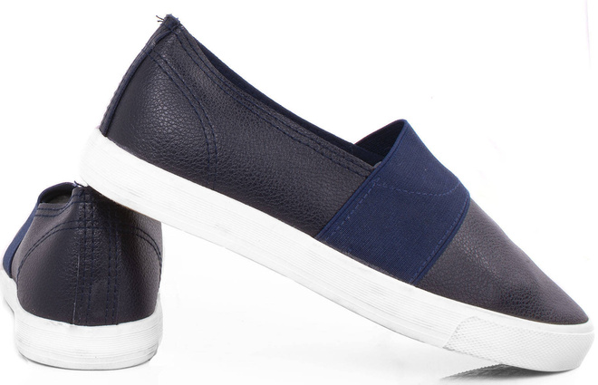 GRANATOWE TENISÓWKI Z GUMĄ DORIT 4