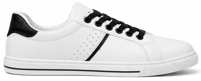 DAMSKIE BIAŁE SNEAKERSY TRAMPKI SKÓRZANE SZNUROWANE 1