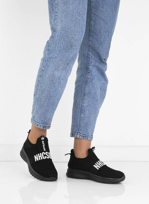 CZARNE LEKKIE SPORTOWE SNEAKERSY ROLO 6