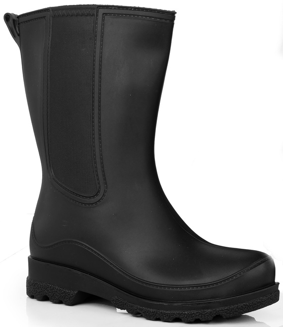 CZARNE MATOWE KALOSZE BOTKI WSUWANE COLBY 1