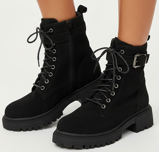 DAMSKIE CZARNE ZAMSZOWE BOTKI TRAPERY OCIEPLANE EVELORA 4