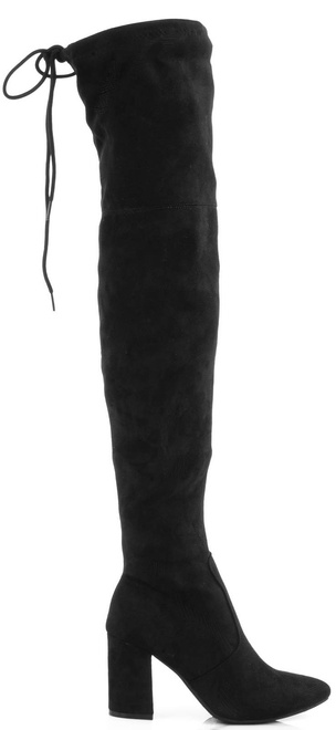 CZARNE KOZAKI ZA KOLANO NA SŁUPKU SELENA 1