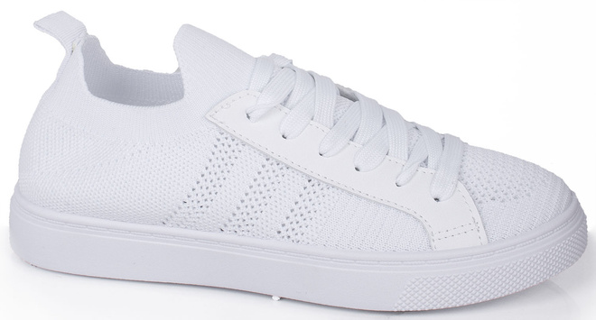 BIAŁE TENISÓWKI AŻUROWE SZNUROWANE ODETTE 1