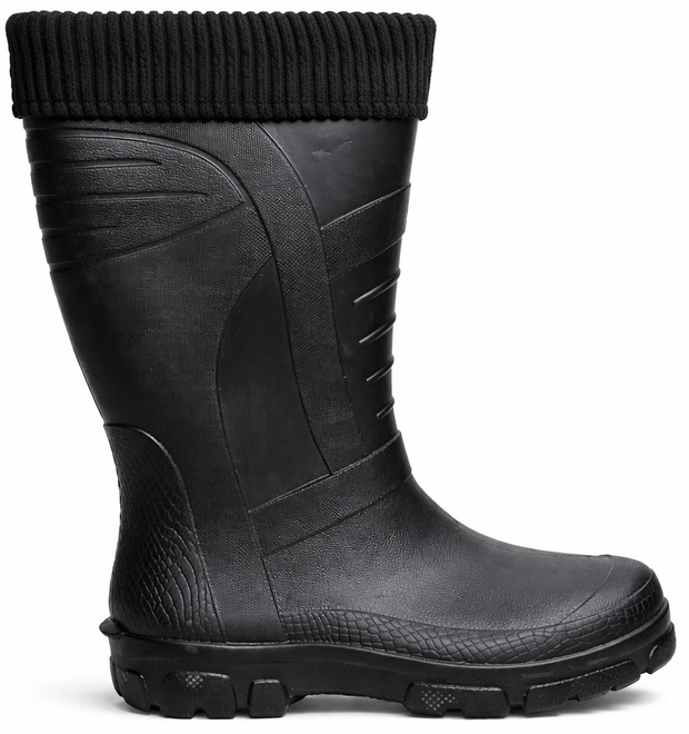 CZARNE MĘSKIE KALOSZE GUMOWCE WYSOKIE 1