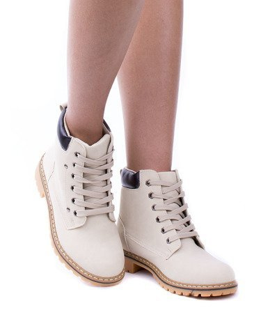 BEŻOWE TRAPERKI TIMBERKI BOTKI VELLE