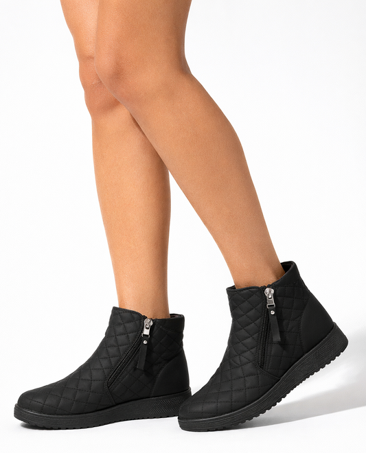 CZARNE OCIEPLANE BOTKI ŚNIEGOWCE PIKOWANE 5