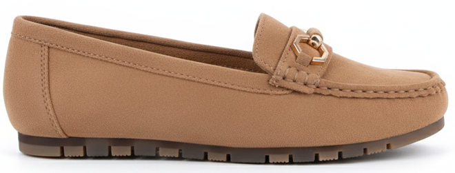 BEŻOWE MOKASYNY ZAMSZOWE PÓŁBUTY DAMSKIE RENNIE 1