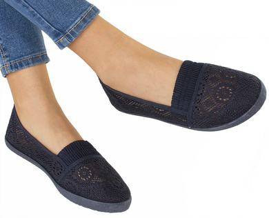 GRANATOWE KORONKOWE TENISÓWKI