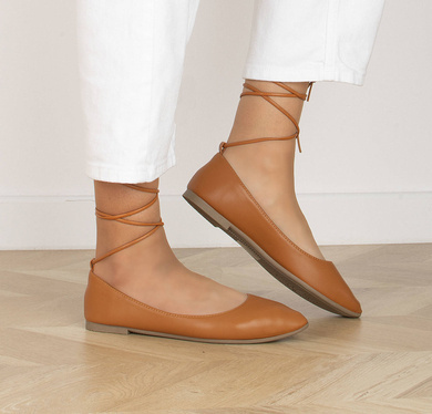 CAMEL KLASYCZNE BALERINKI Z WIĄZANIEM CANRA