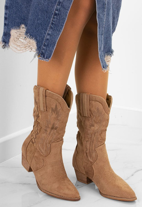 CAMEL ZAMSZOWE WYSOKIE KOWBOJKI FELLIN 3