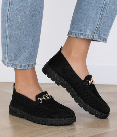 CZARNE DAMSKIE TRAMPKI CZESZKI OLIA