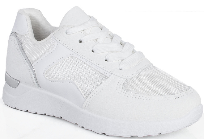 DAMSKIE BIAŁE TRAMPKI BUTY LEKKIE SNEAKERSY LEPES 1