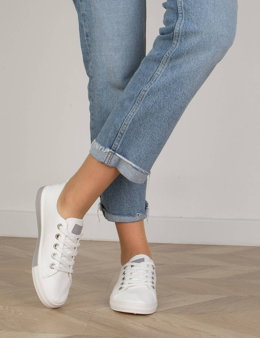 BIAŁE TRAMPKI SKÓRZANE DAMSKIE TENISÓWKI  7