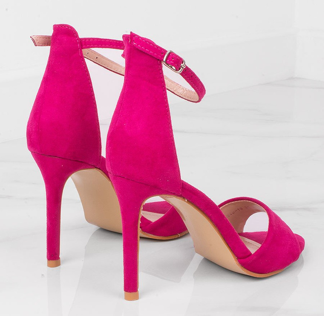 FUKSJA ZAMSZOWE SZPILKI SANDAŁY COLLIN 3