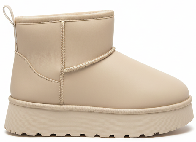 BEŻOWE OCIEPLANE ŚNIEGOWCE BOTKI NA PLATFORMIE SOLVE 1