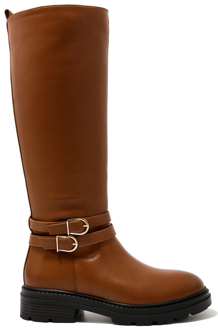 CAMEL DAMSKIE  KOZAKI SKÓRZANE OCIEPLANE ZAMEK VLOKIA 1