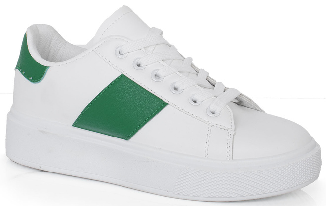 BIAŁE SNEAKERSY TRAMPKI KLASYCZNE NA PLATFORMIE SOFIA 1