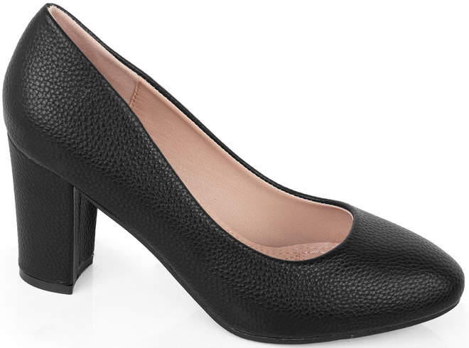 DAMSKIE CZÓŁENKA CZARNE KLASYCZNE NA SŁUPKU AMAYA 1