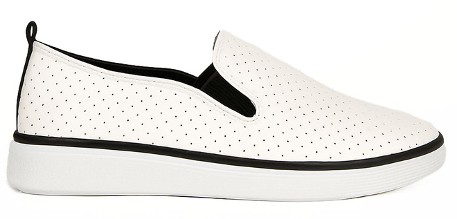 BIAŁE TENISÓWKI PLATFORMA AŻUROWE SLIP ON WSUWANE NEKOS 1