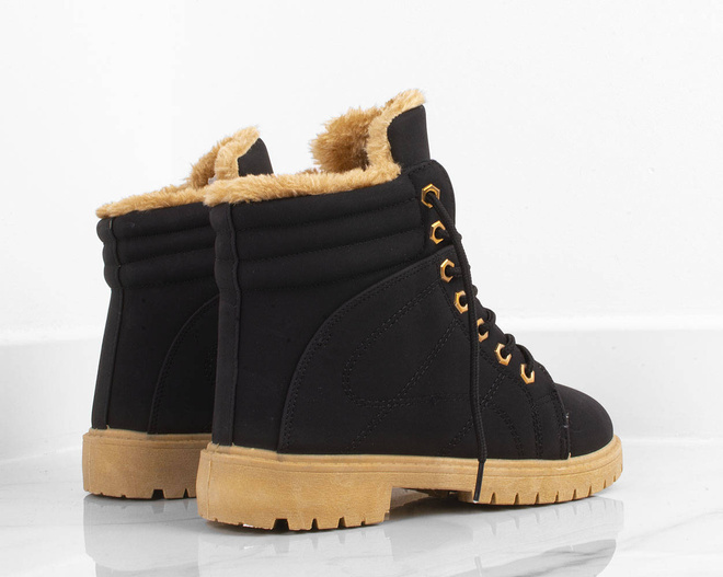 CZARNE OCIEPLANE TRAPERKI BOTKI TIMBERKI RENDI 8