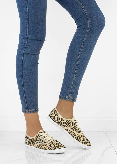 TENISÓWKI TRAMPKI W PANTERKĘ DAMSKIE  5