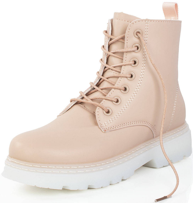 RÓŻOWE OCIEPLANE BOTKI TRAPERY GLANY 3