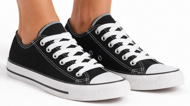 CZARNE NISKIE TRAMPKI CONVER TENISÓWKI FLEX 2