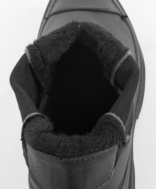 CZARNE DAMSKIE BOTKI SKÓRZANE PLATFORMA WSUWANE CLAZARA 7