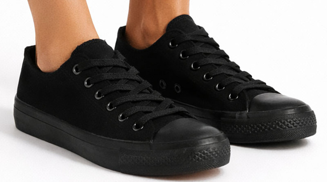 TRAMPKI NISKIE KLASYCZNE TENISÓWKI CZARNE 2