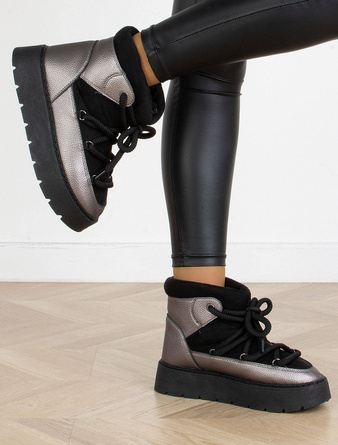 CZARNE ŚNIEGOWCE OCIEPLANE BOTKI REBEKA