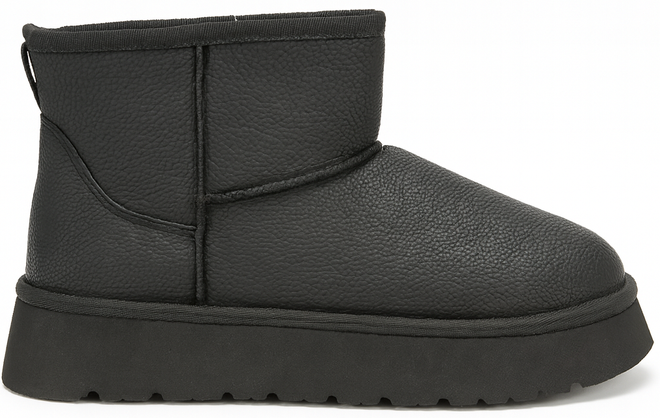 CZARNE OCIEPLANE ŚNIEGOWCE BOTKI NA PLATFORMIE EKO SKÓRA TOLI 2