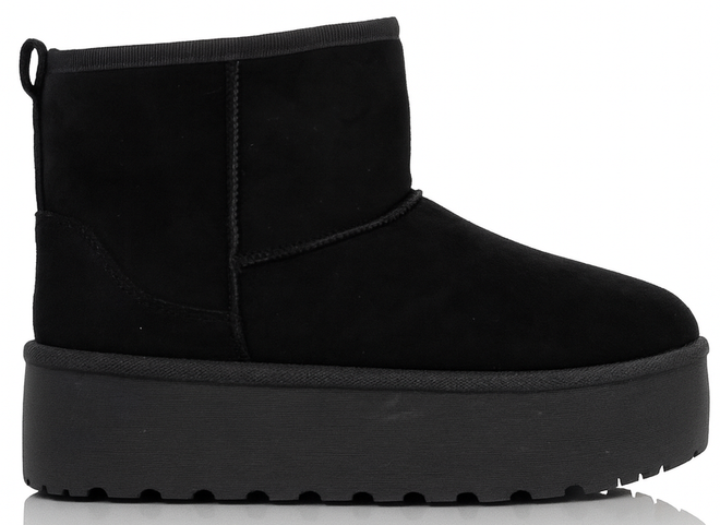 CZARNE OCIEPLANE ŚNIEGOWCE BOTKI NA PLATFORMIE EDDIE 1