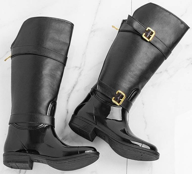 CZARNE SKÓRZANE KALOSZE KLOTR 5