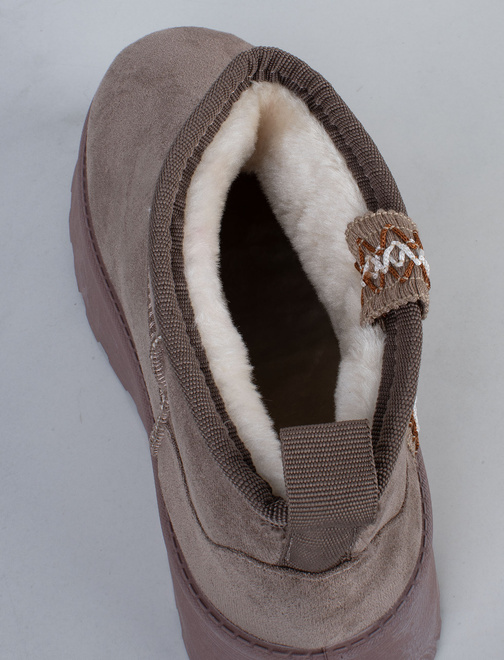 BEŻOWE OCIEPLANE ŚNIEGOWCE BOTKI PLATFORMA RICCA 5