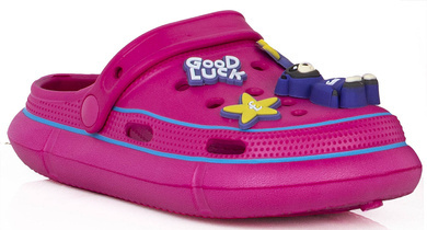 FUKSJA KLAPKI KROKSY DZIECIĘCE WSUWANE