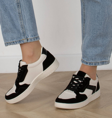 BIAŁE SNEAKERSY TRAMPKI SKÓRZANE SPORTOWE TONI