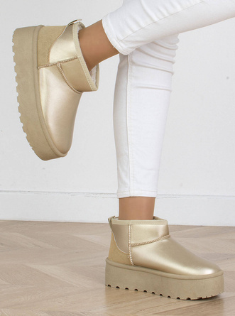 ZŁOTE OCIEPLANE ŚNIEGOWCE BOTKI NA PLATFORMIE GOLD FALON