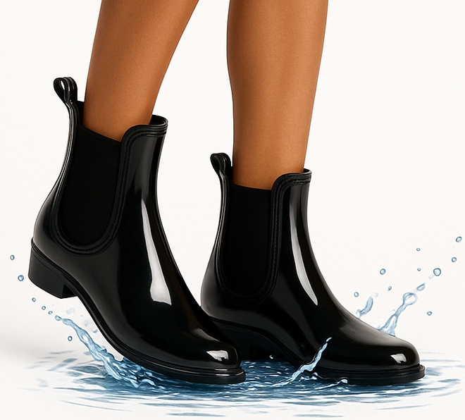 KRÓTKIE KALOSZE LAKIEROWANE RAINNY 4