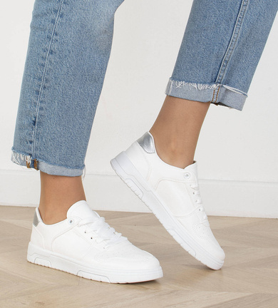 BIAŁE SNEAKERSY TRAMPKI SKÓRZANE LIRON