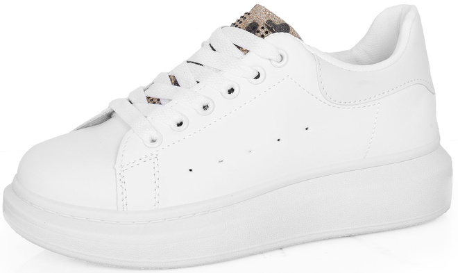 DAMSKIE BIAŁE SNEAKERSY TRAMPKI SKÓRZANE DARCIA 3