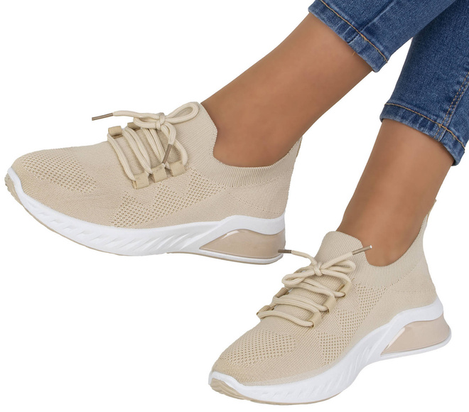 BEŻOWE BUTY SPORTOWE SNEAKERSY VETTA 4