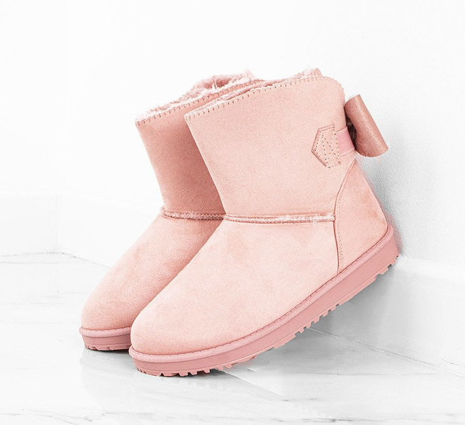 RÓŻOWE ZAMSZOWE ŚNIEGOWCE KIRI