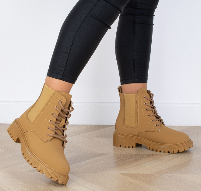 CAMEL BOTKI OCIEPLANE GLANY TRAPERY SZNUROWANE BOTTE 5