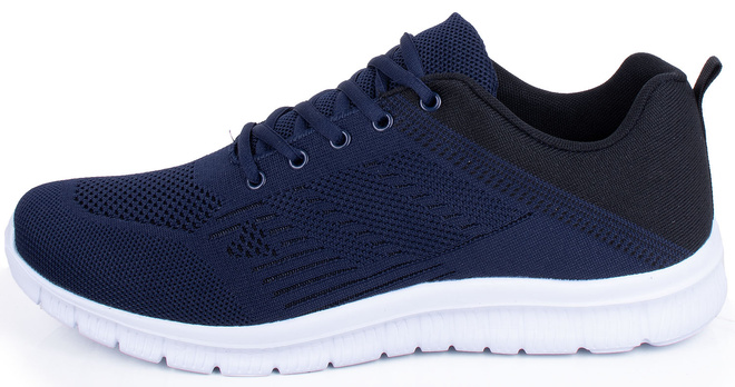 GRANATOWE MĘSKIE SNEAKERSY SZNUROWANE 3