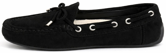 CZARNE MOKASYNY ZAMSZOWE PÓŁBUTY DAMSKIE 3