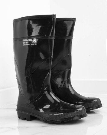 CZARNE MĘSKIE KALOSZE GUMOWCE WYSOKIE