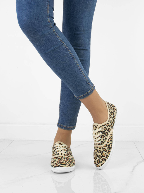 TENISÓWKI TRAMPKI W PANTERKĘ DAMSKIE  6