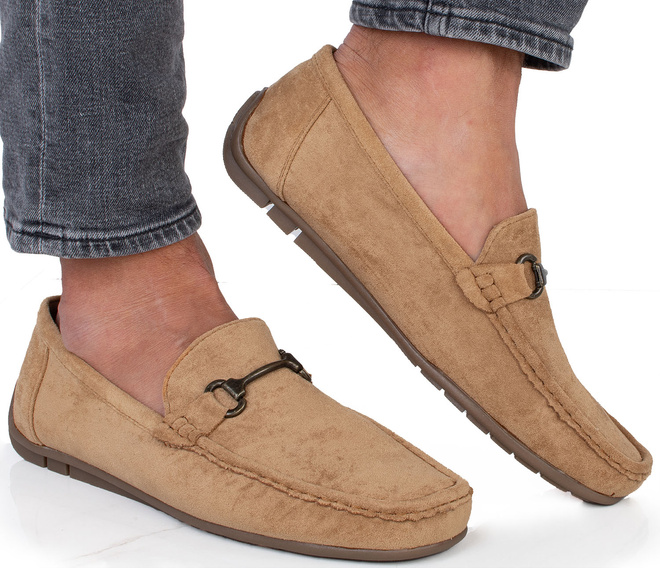 CAMEL MOKASYNY MĘSKIE PÓŁBUTY ZAMSZOWE 4