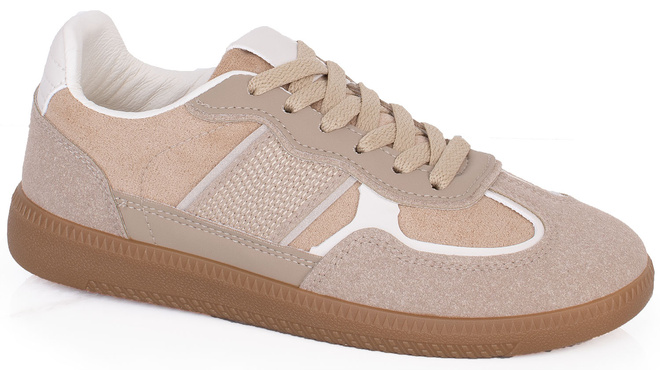 DAMSKIE BEŻOWE SNEAKERSY TRAMPKI REJA 1