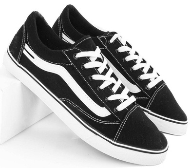 CZARNE TRAMPKI TENISÓWKI MĘSKIE